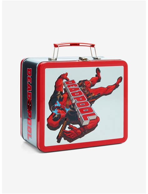 deadpool metallic pop box lunch|Deadpool and wolverine lunch box.